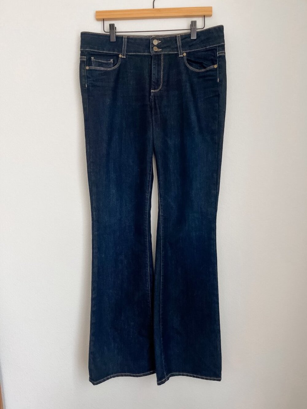 PAIGE Hidden Hills Low Rise Bootcut Jeans Dark Wash 31 x 34 - Picture 2 of 7